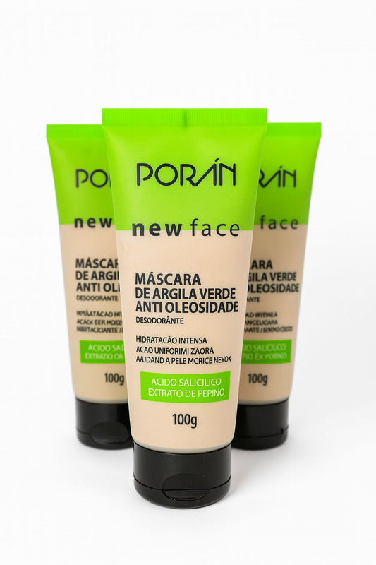 Máscara Facial de Argila Verde Anti-Oleosidade – Aurah